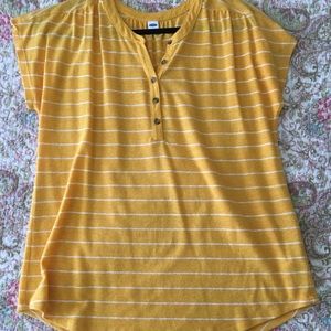 Old Navy Yellow and White Top